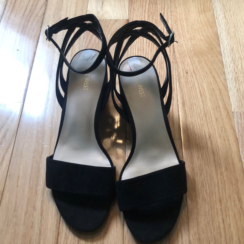 Nine West suede black heels